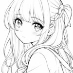 90 Anime Girl Coloring Pages Adult And Kid Coloring Pages Zen Art Therapy On The Go Printable Digital Instant Download PDF Etsy