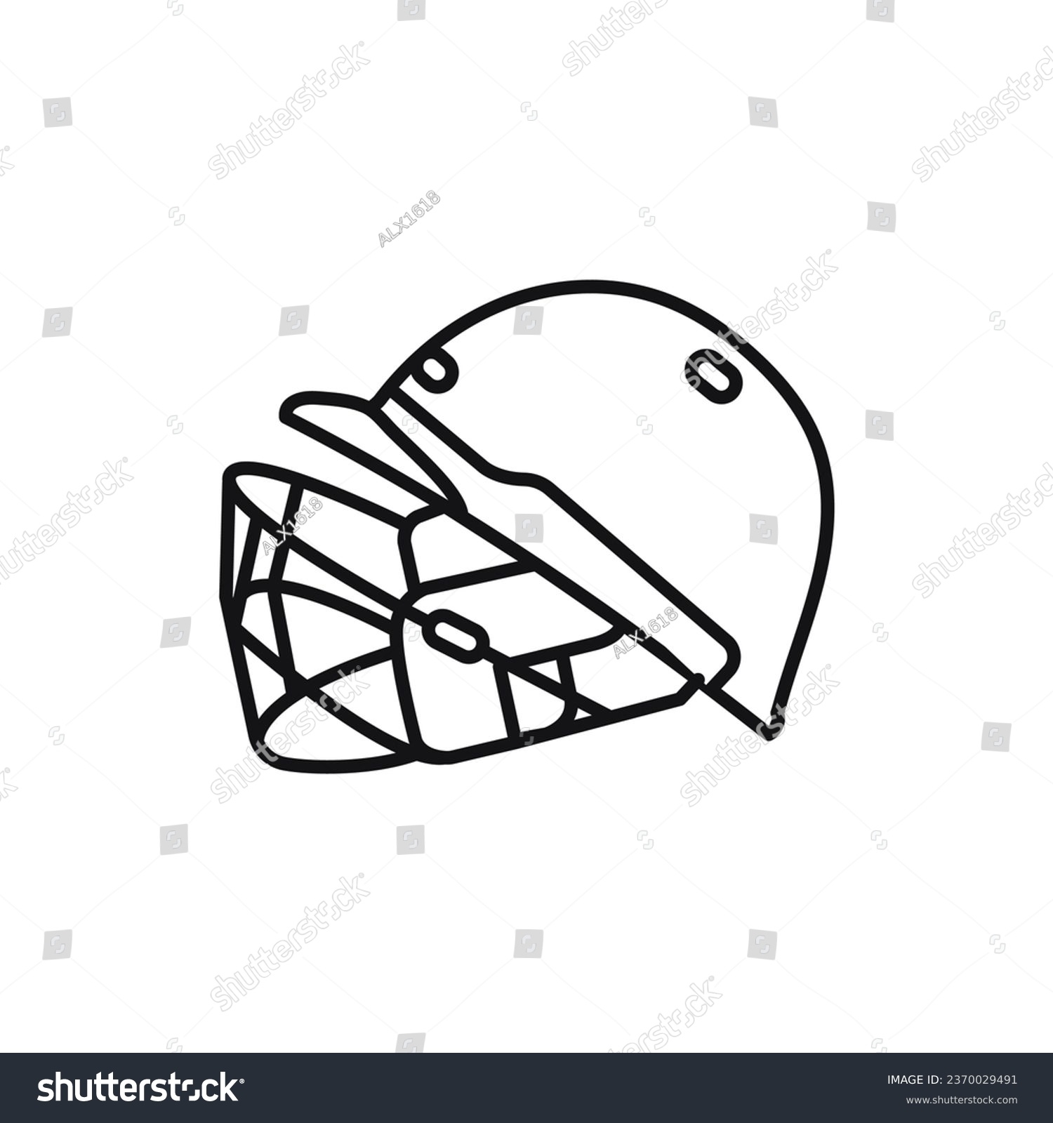 908 Cricket Helmet Outline Stock Vectors And Vector Art Shutterstock
