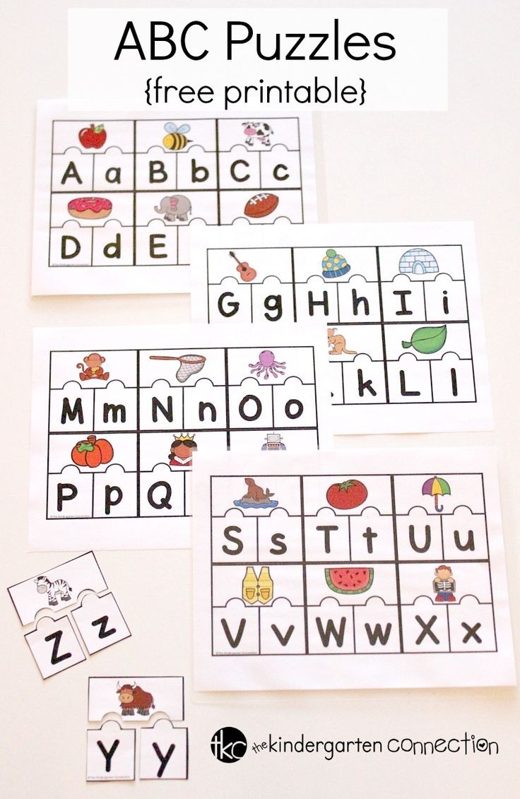 ABC Puzzles Abc Puzzle Alphabet Centers Alphabet Activities Kindergarten