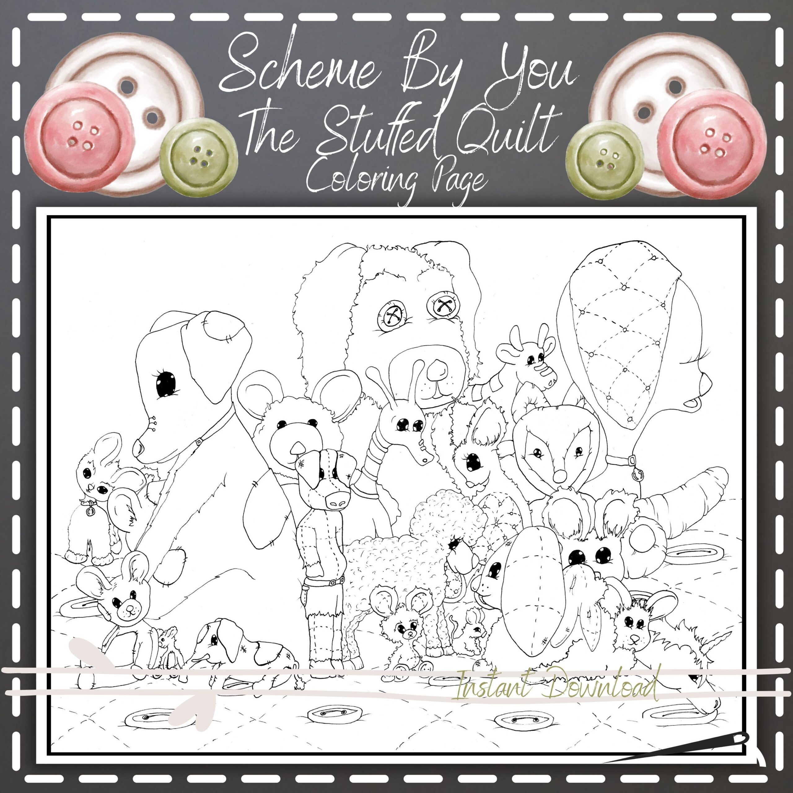 stuffed animal coloring pages