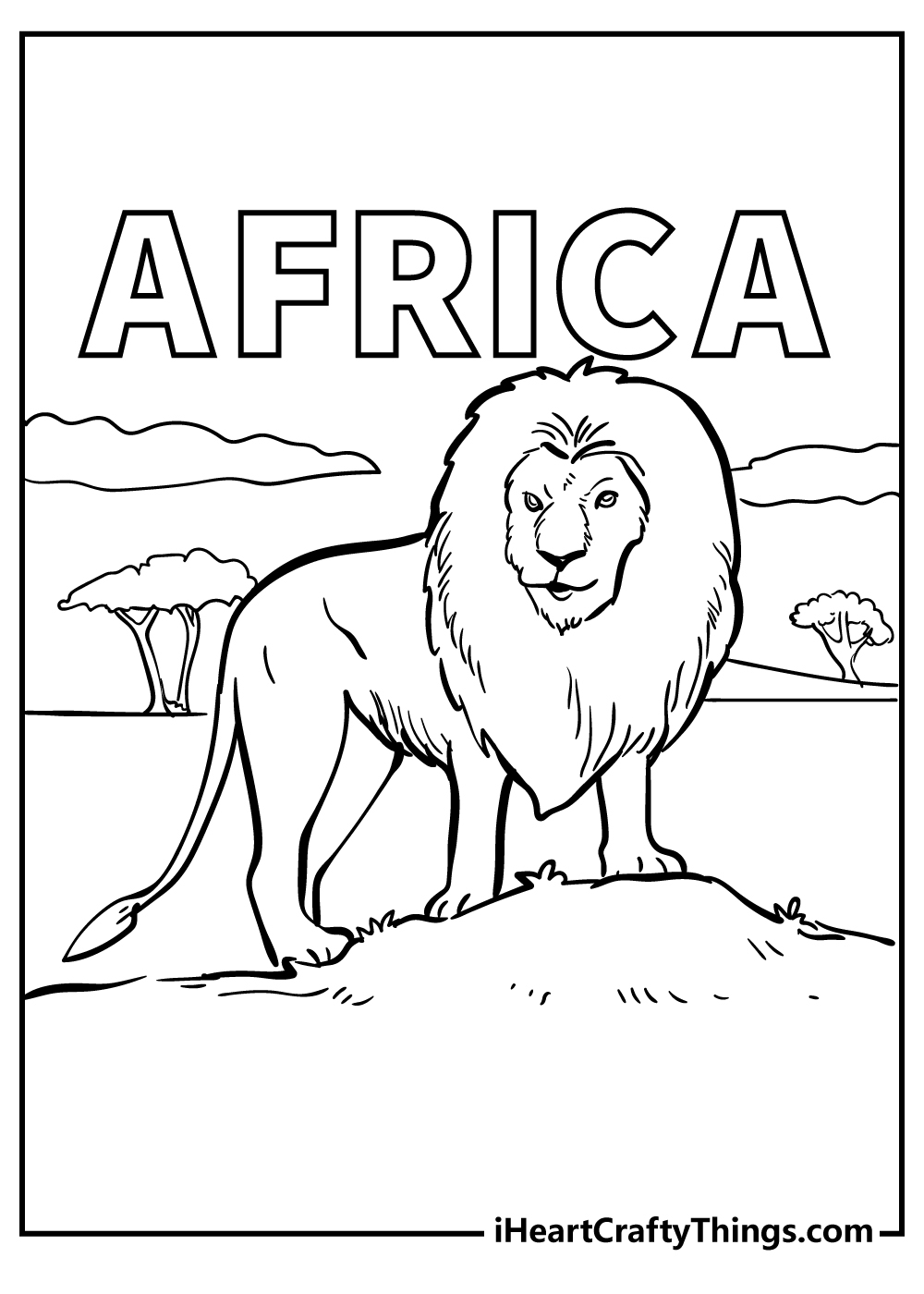 coloring pages of african animals
