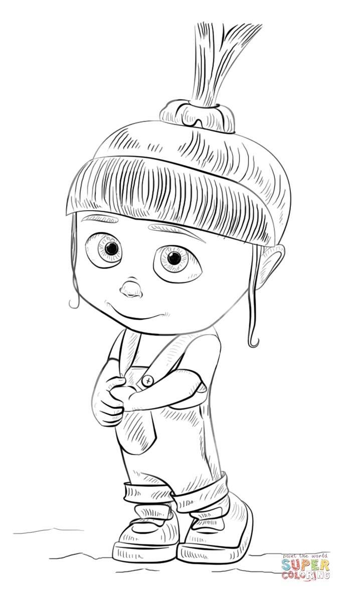 Agnes From Despicable Me Coloring Page Free Printable Coloring Pages Cartoon Drawings Disney Art