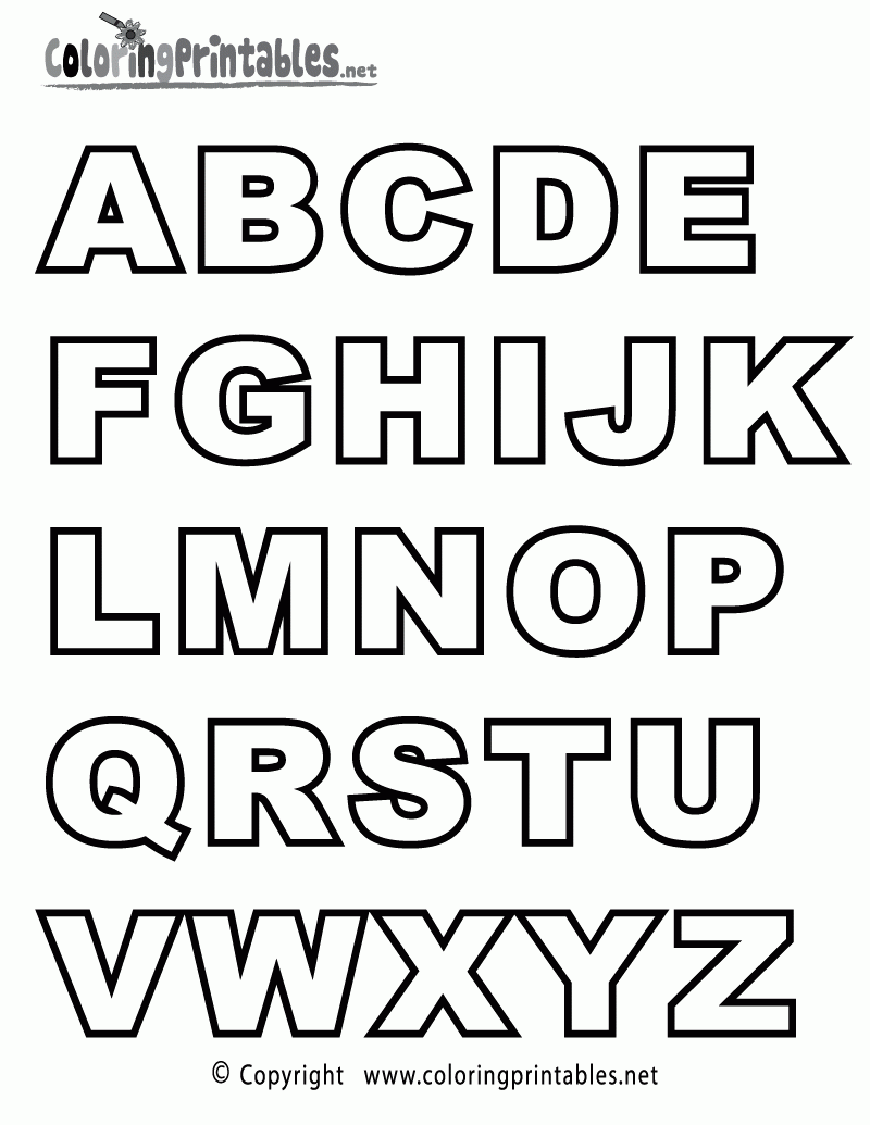 printable alphabet coloring pages