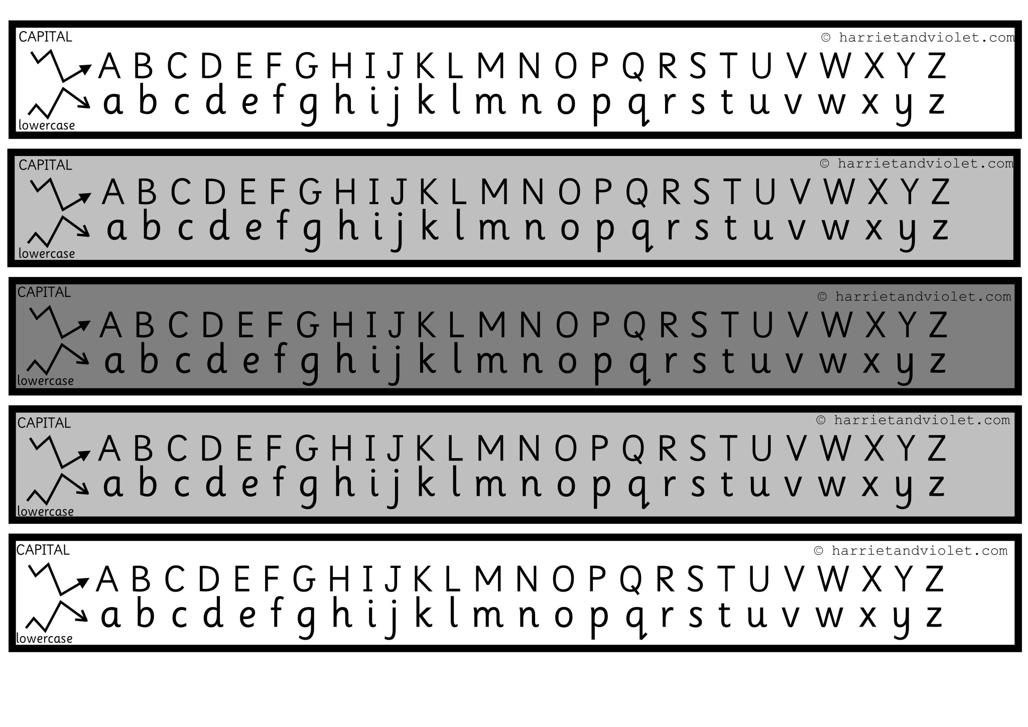 free printable alphabet strip