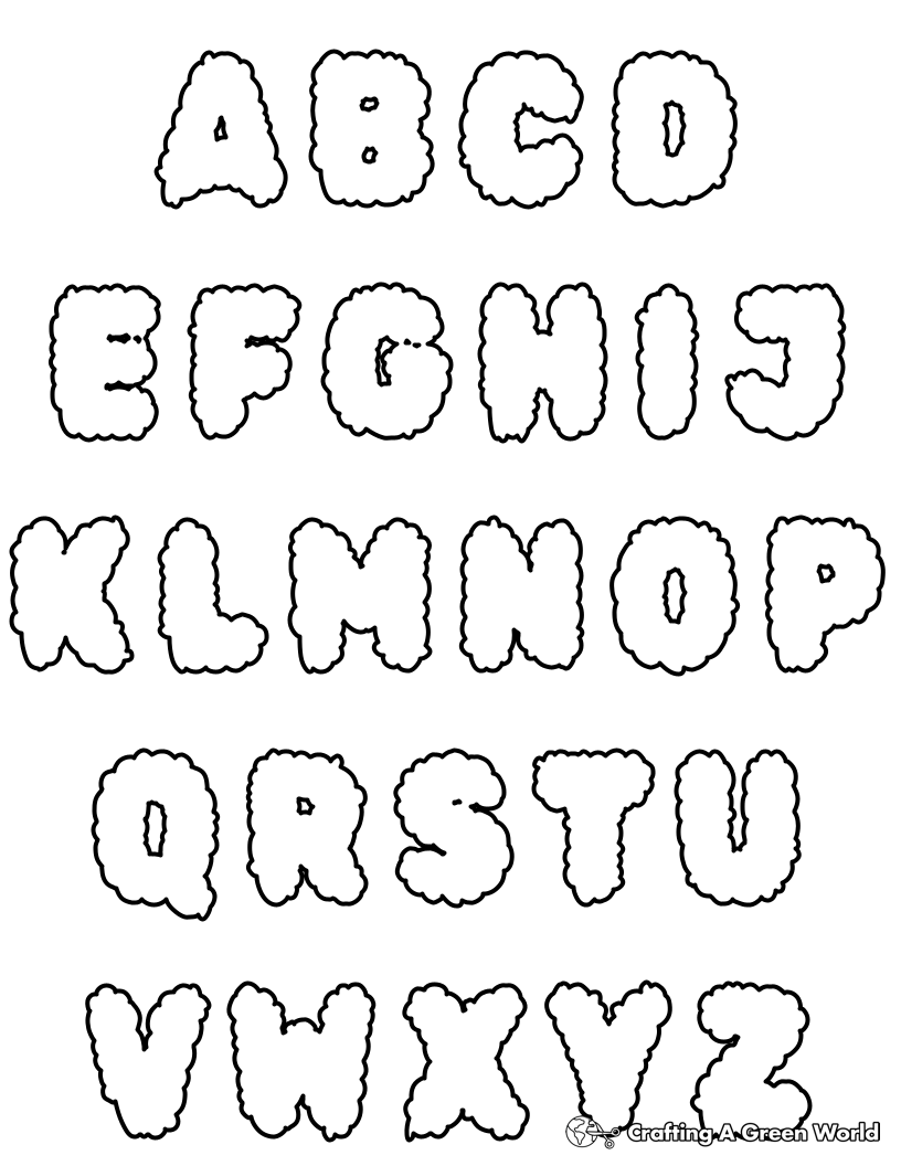 alphabet letters coloring pages printable