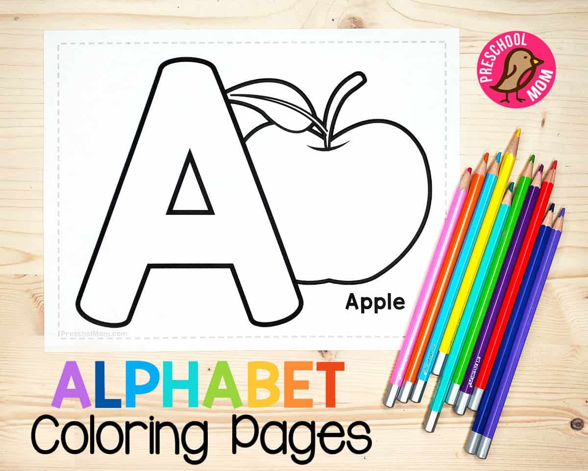 alphabet coloring pages free printables