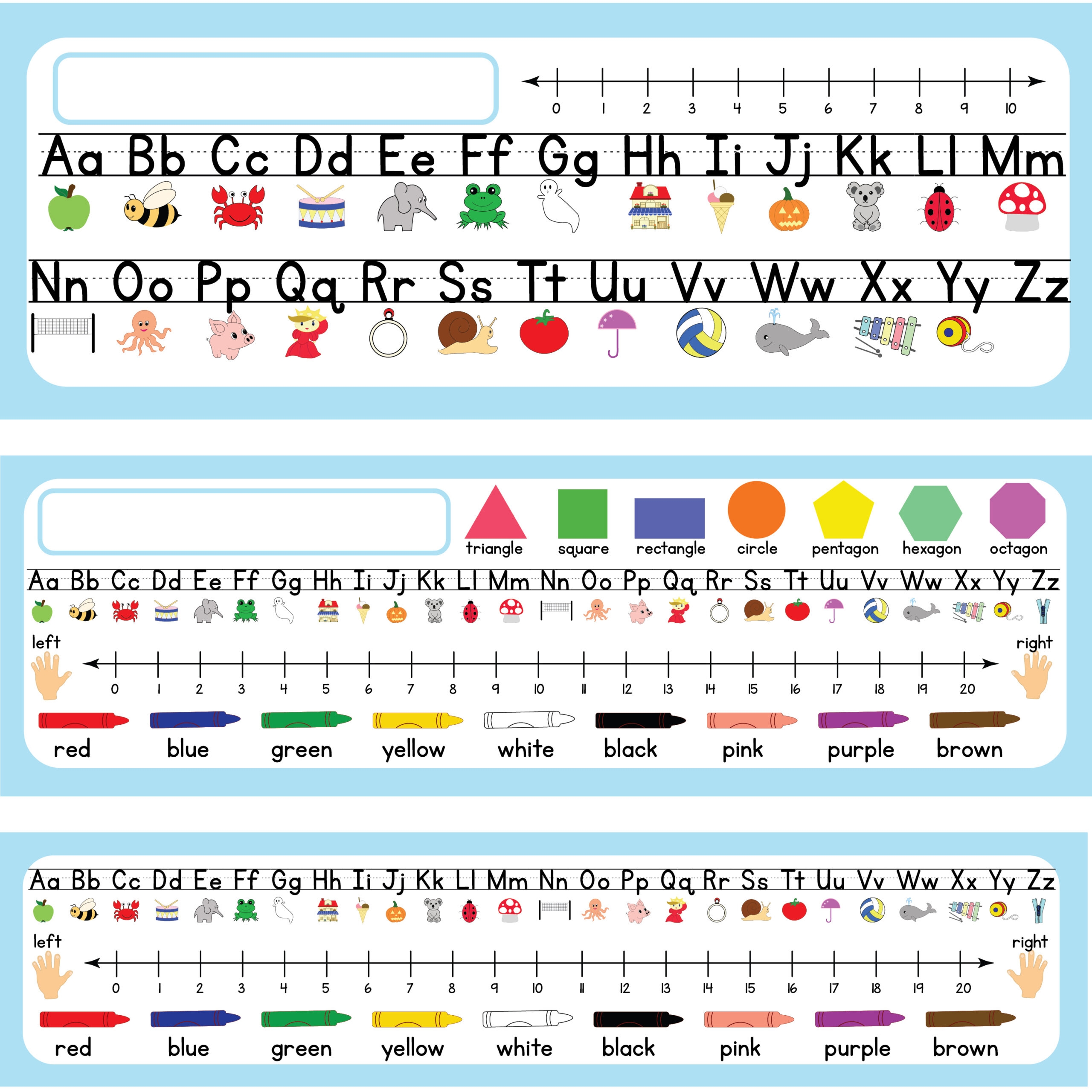 Alphabet Desk Strips With Editable Name Plates Made By Teachers