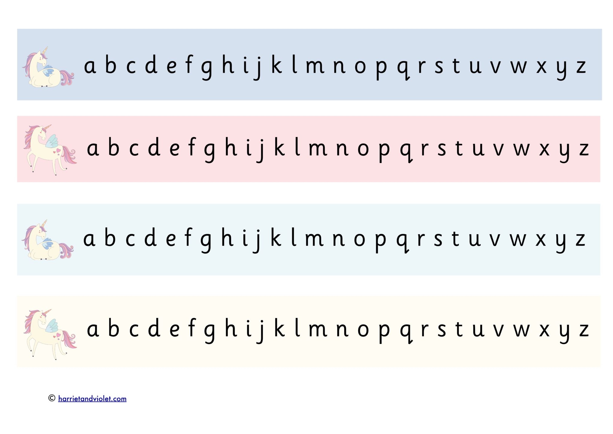 Alphabet Strip Page 1 Free Teaching Resources Print Play Learn