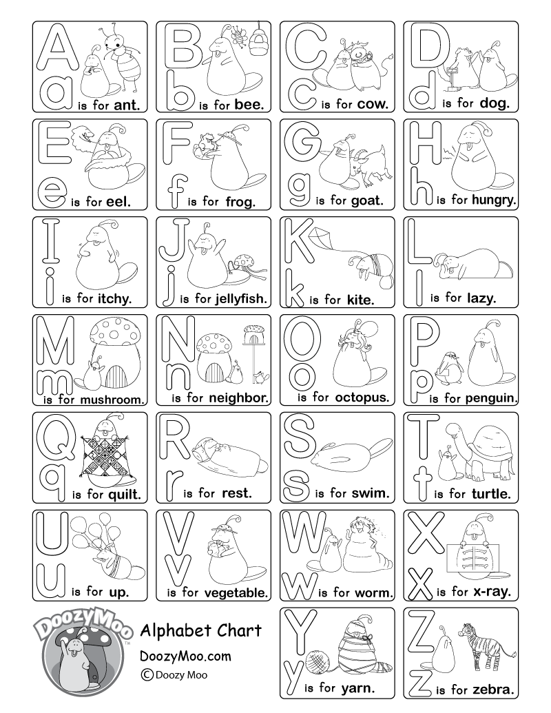 alphabet review printables