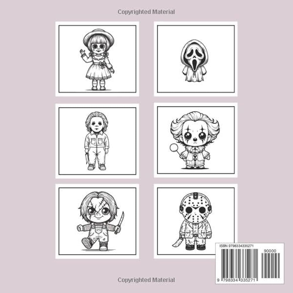 Amazon Creepy Chibi Horror Movie Characters Coloring Book Creepy Kawaii Coloring Book With Cute Chibi Horror Movie Characters For Adults And Kids Bold And And Horror Movie Lovers With A