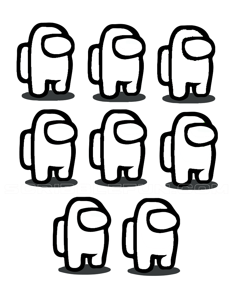 character coloring among us coloring pages
