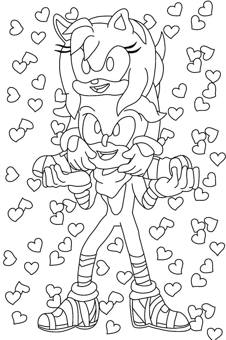 sonic character coloring pages