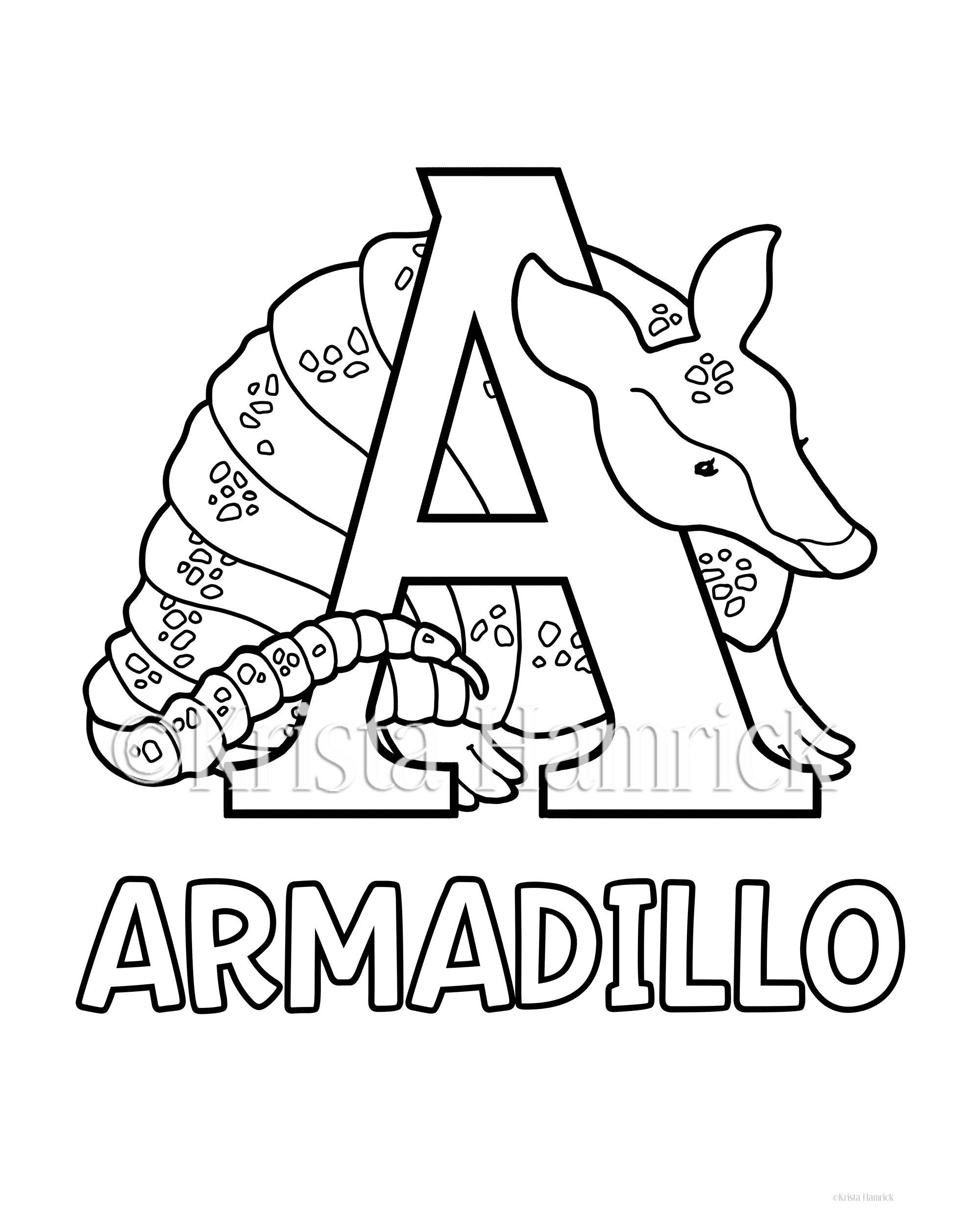 animal alphabet coloring pages