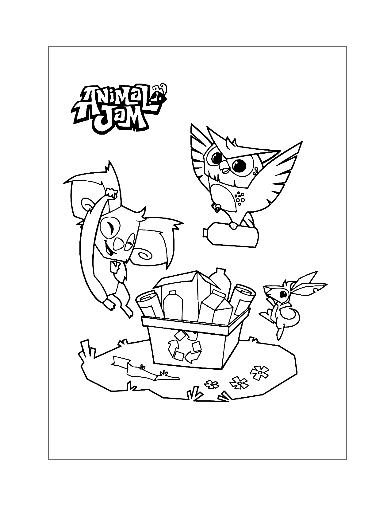 animal jam coloring pages