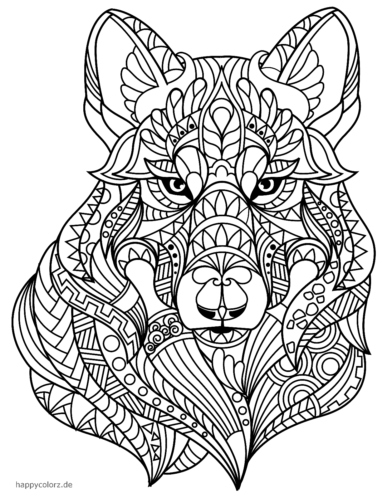 coloring pages of animals for adults
