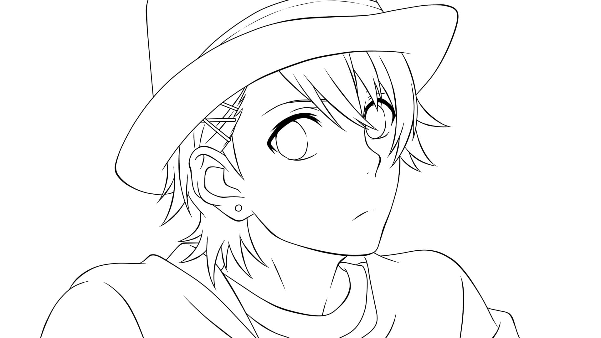 anime bad boys coloring page free