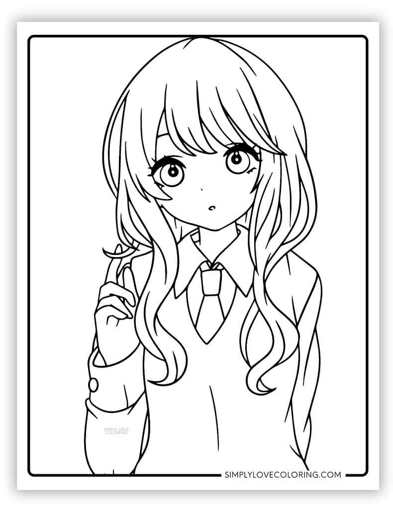 anime coloring page
