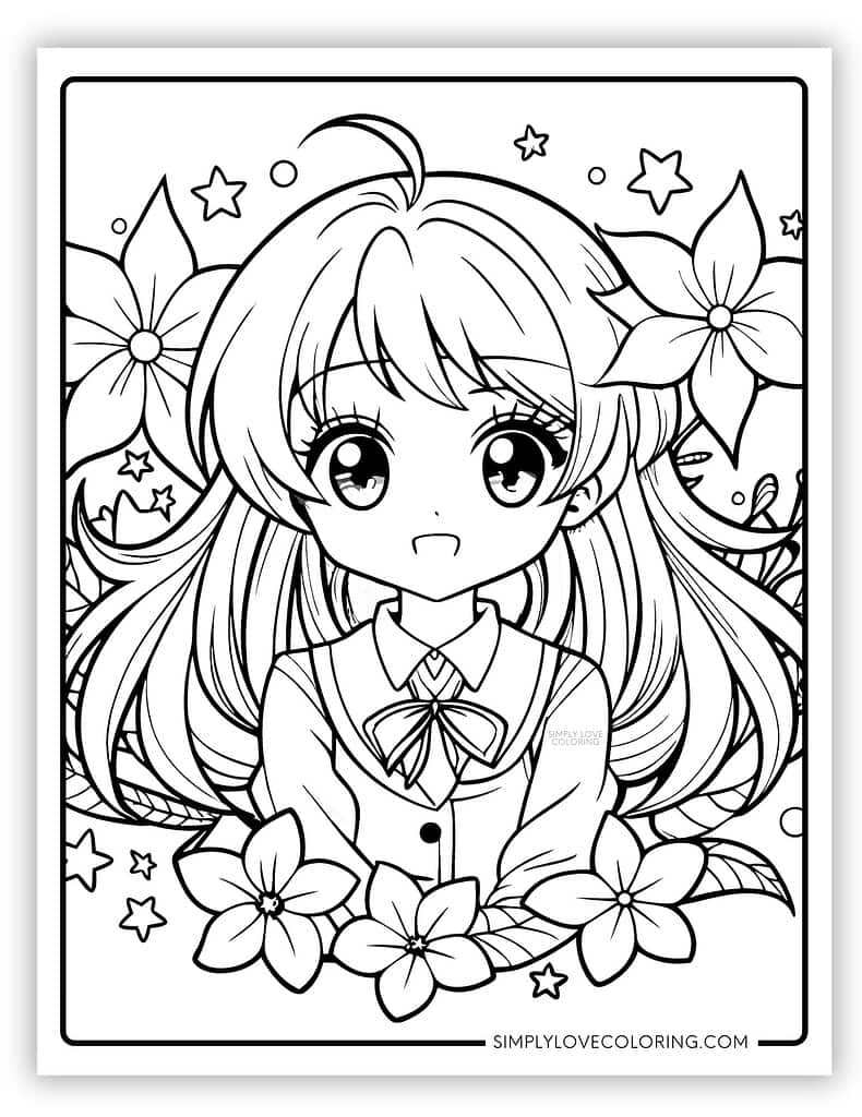 anime free coloring pages