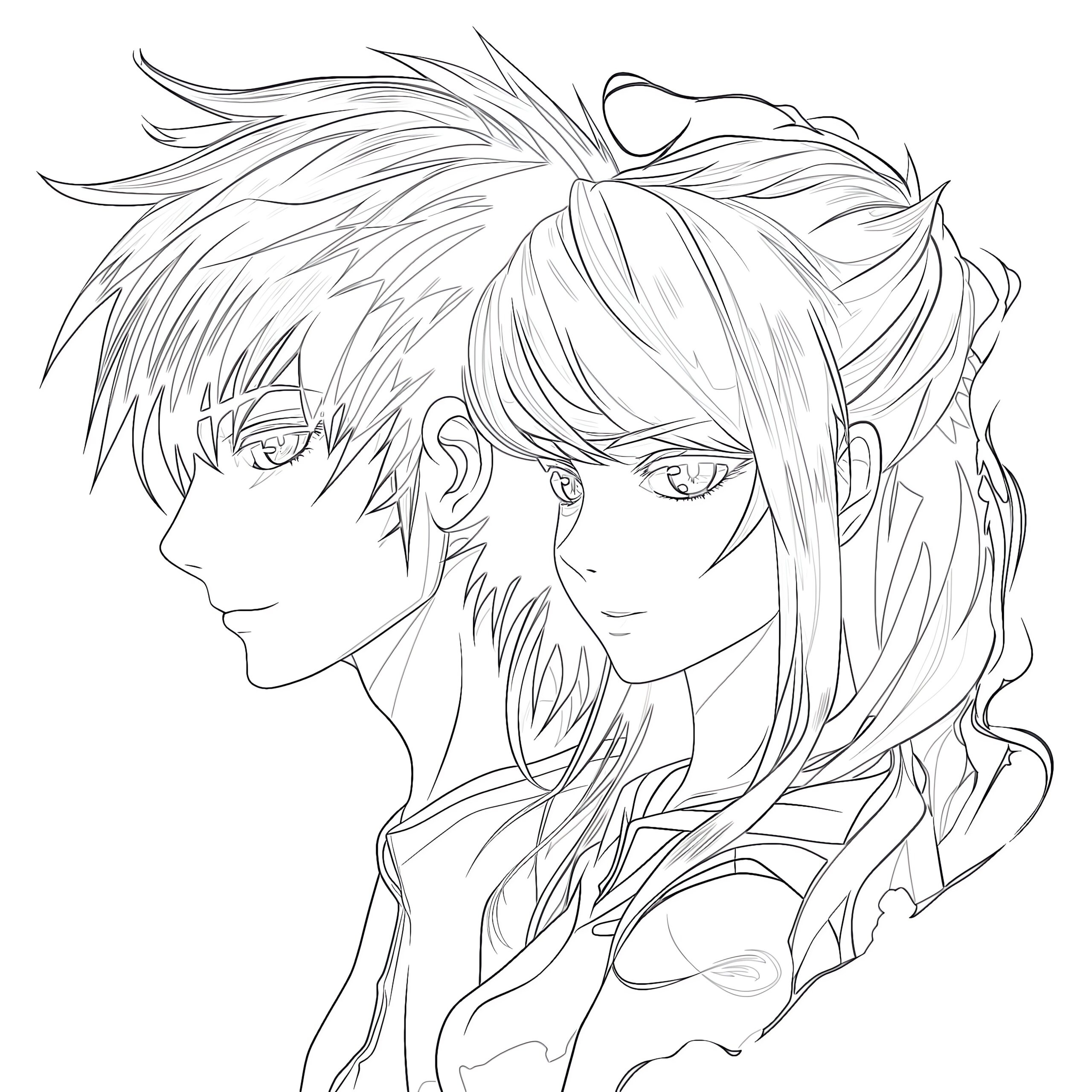 anime couple coloring pages anime couple coloring pages