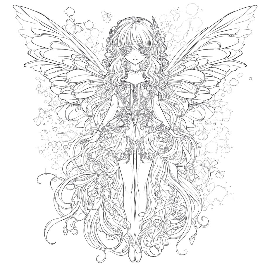 Anime Fairy Coloring Pages Coloring Pages Mimi Panda