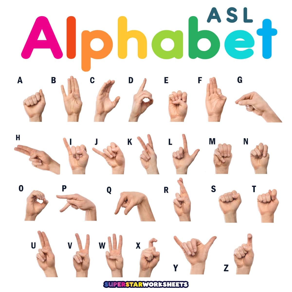 free sign language alphabet printables
