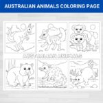 Australian Animals Coloring Page Marsupials Printable PDF Download Etsy