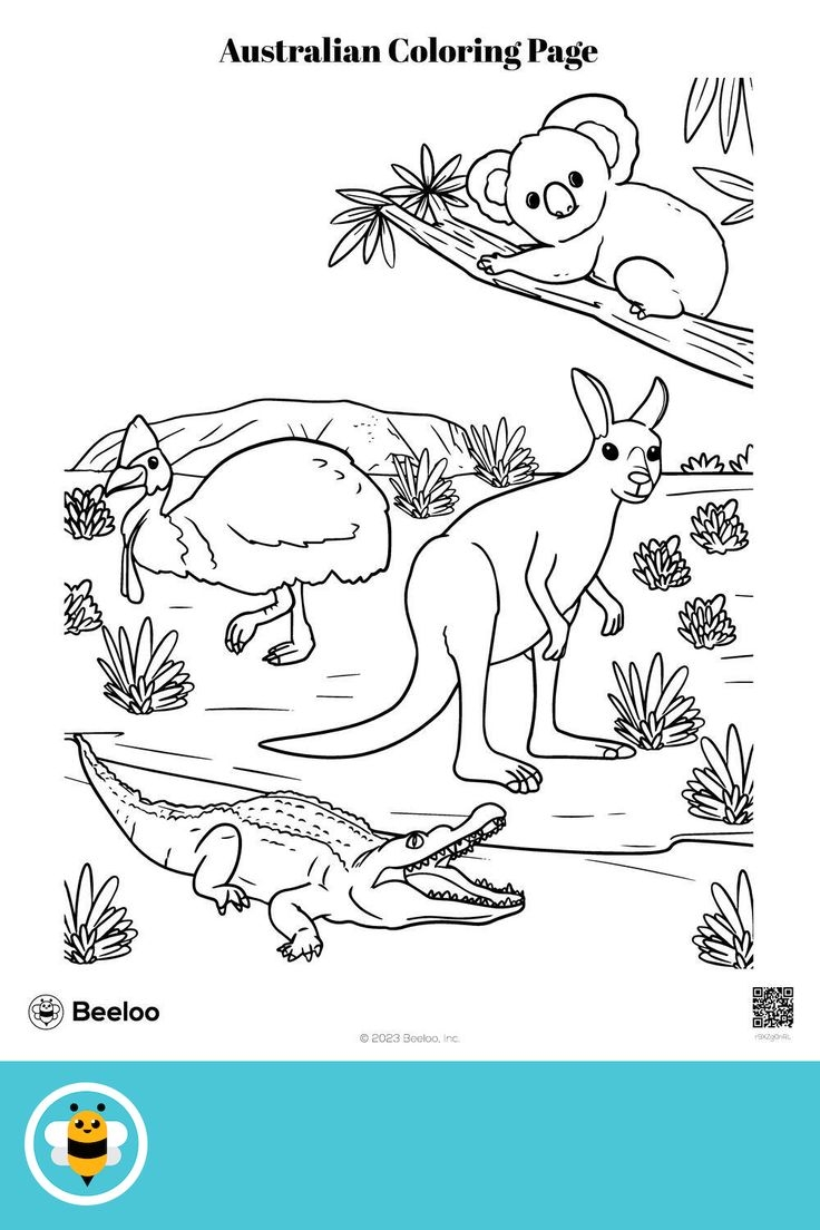 Australian Coloring Page