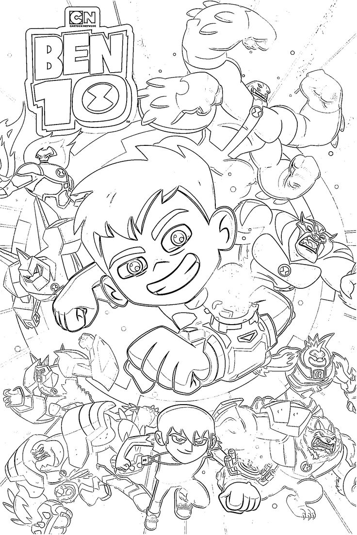 ben 10 characters coloring pages