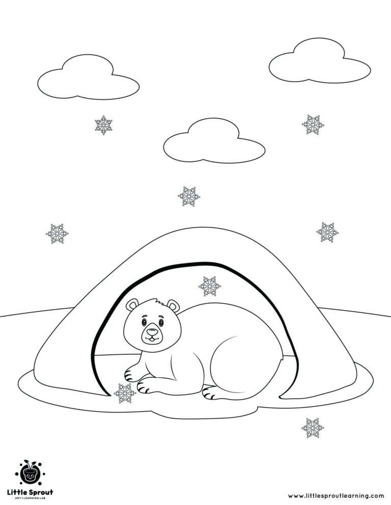 Best Hibernating Animal Coloring Pages Little Sprout Art