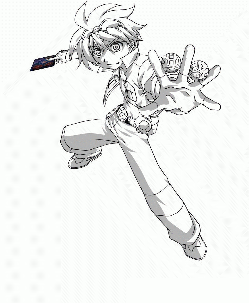 beyblade characters coloring pages