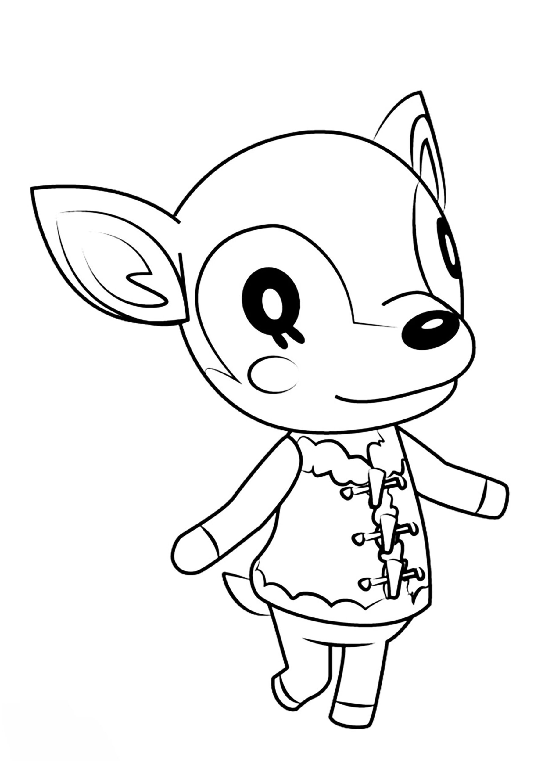 animal crossing coloring pages