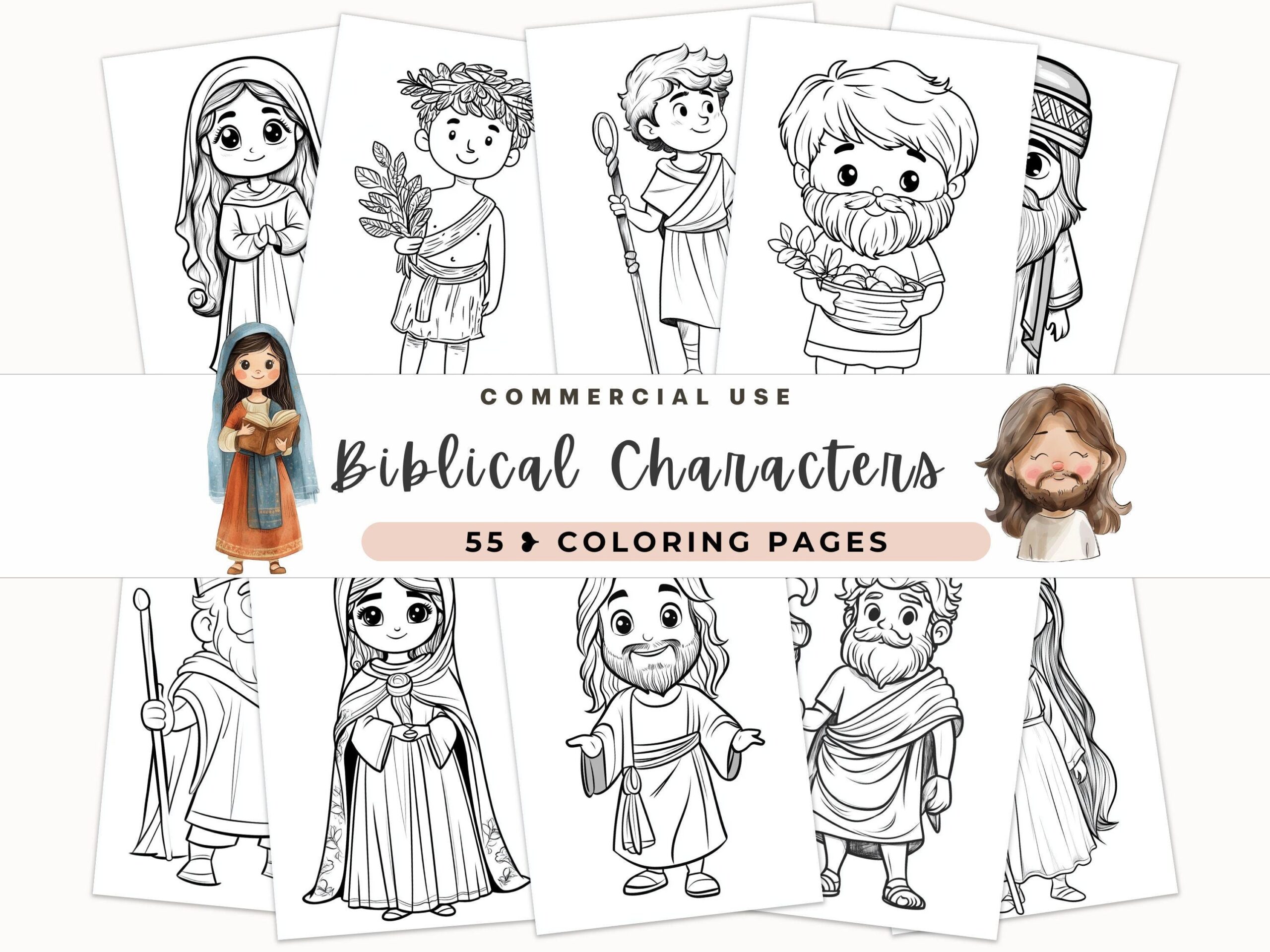 bible characters coloring pages