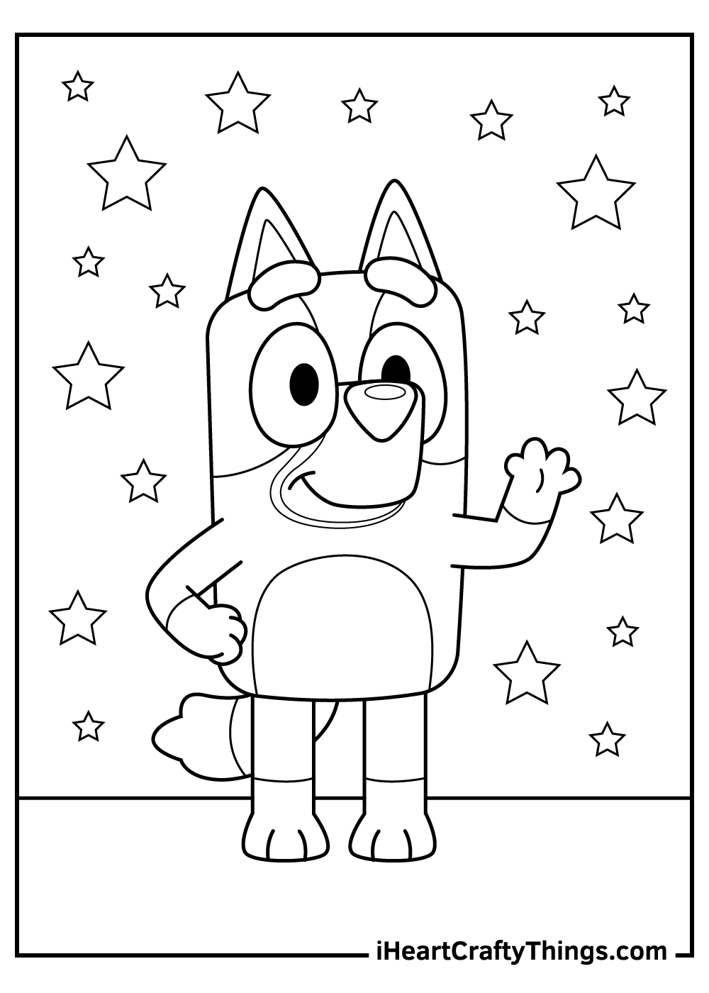 bluey characters coloring pages