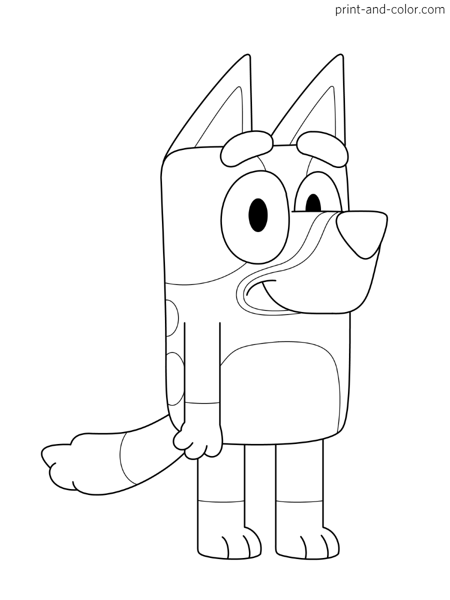 bluey character coloring pages