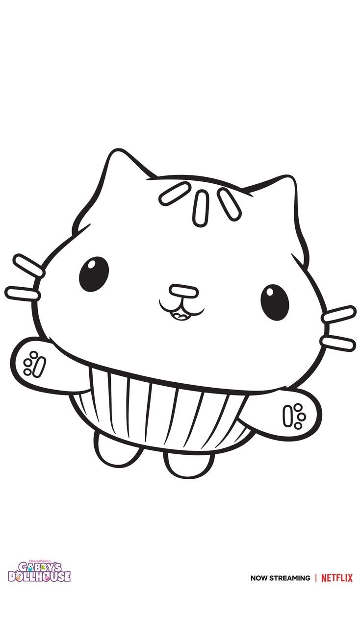 gabby's dollhouse characters coloring pages