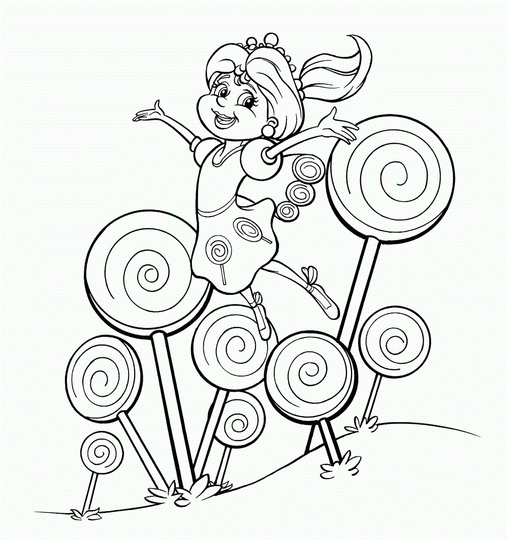 Candyland Coloring Page