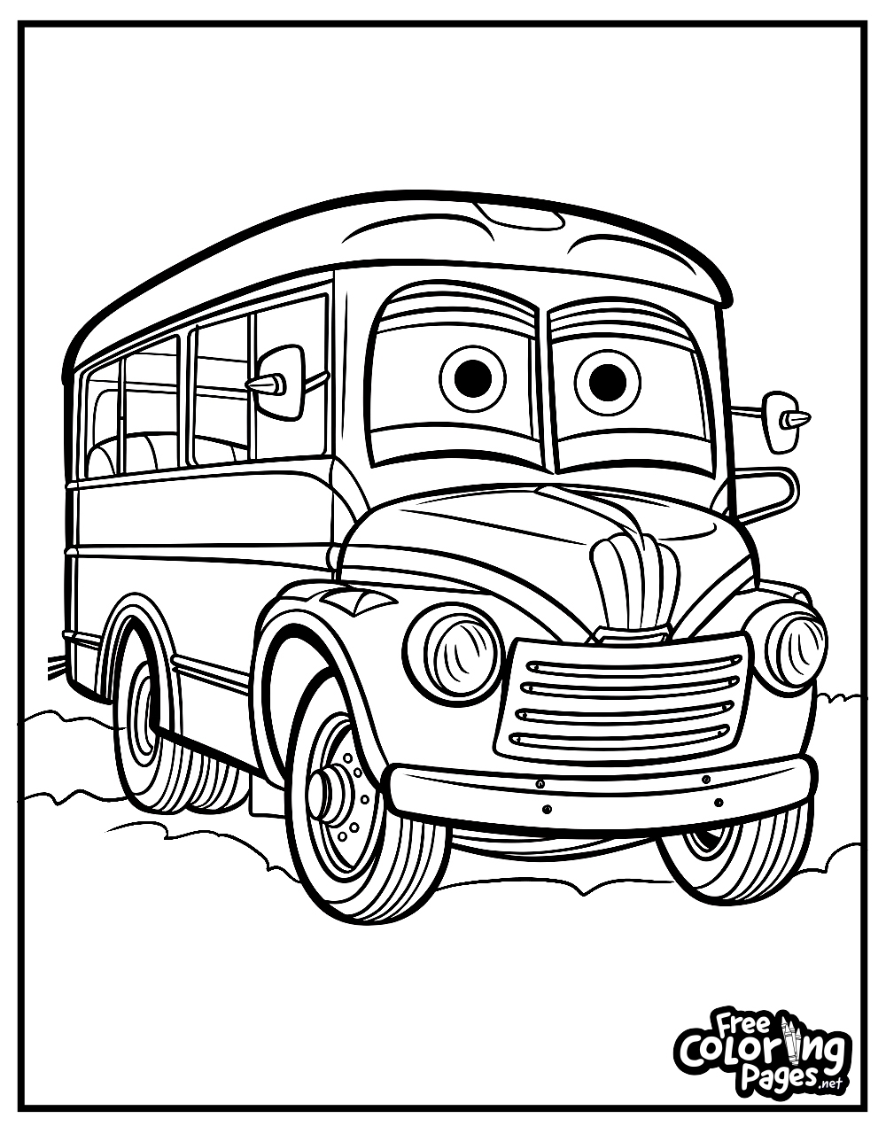 cars the movie characters coloring pages