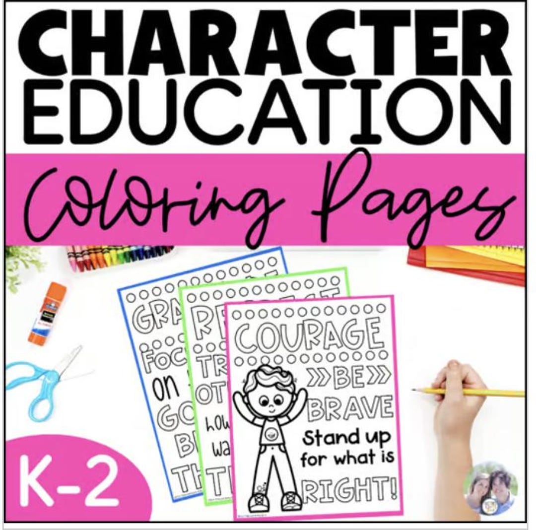 Character Education Color Sheets Social Emotional Learning Coloring Pages Can Also Be Printed As Black And White Posters Etsy