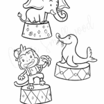 Circus Animals Coloring Page Cassie Smallwood