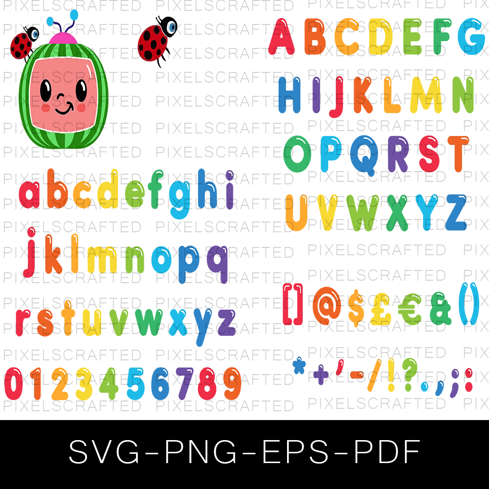 font cocomelon alphabet letters printable
