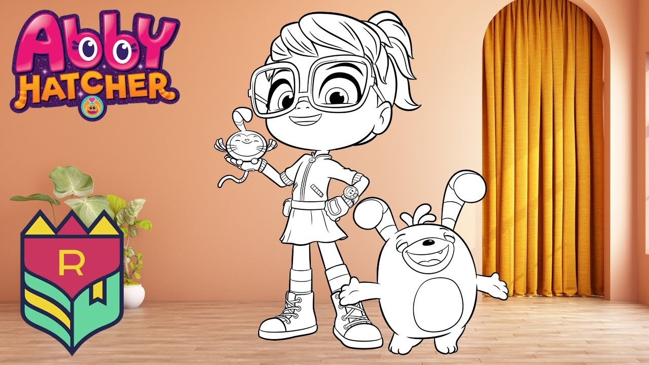 Coloring Abby Hatcher Abby And Bozzly Coloring Book Pages YouTube