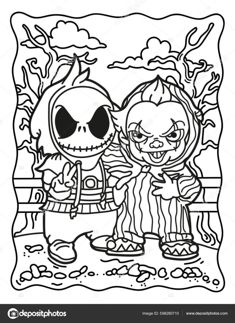 Coloring Book Children Spooky Characters Coloring Book Adults Halloween Coloring Stock Vector By meine illustrations 598280710