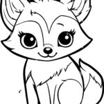 Coloring Page Outline Of Cute Cartoon Fox Animal Coloring Book Stock Vector Image Art Alamy