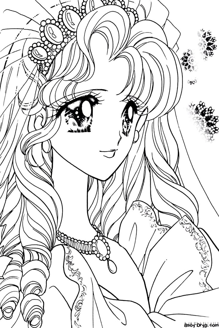 anime princess coloring pages
