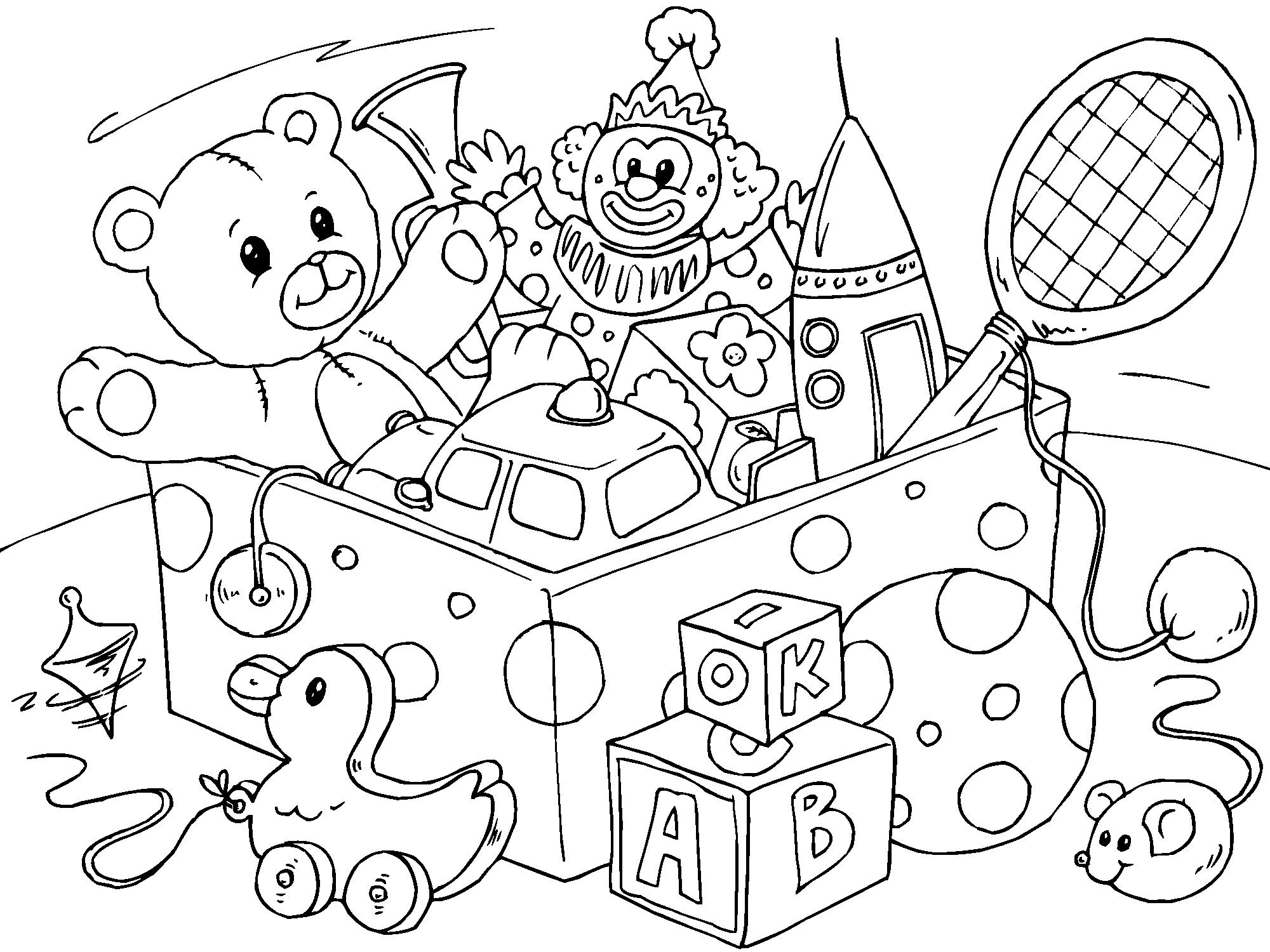 stuffed animal coloring page