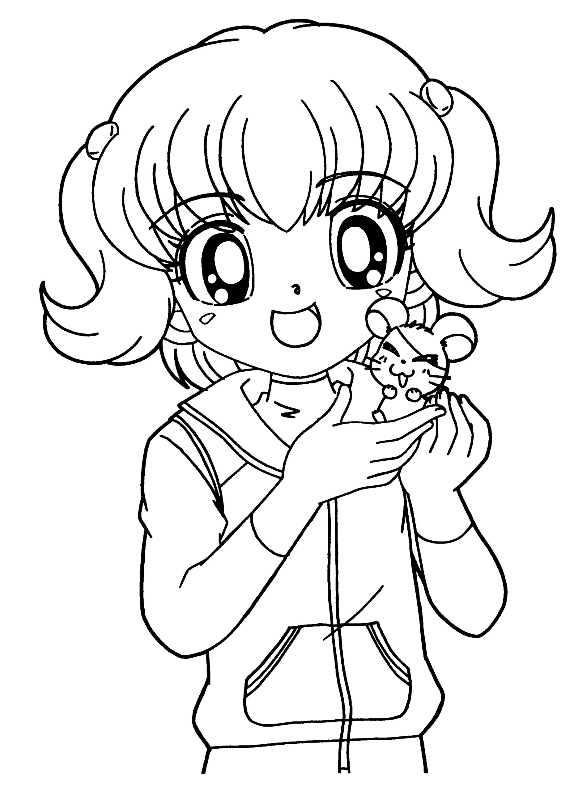 free coloring pages of anime