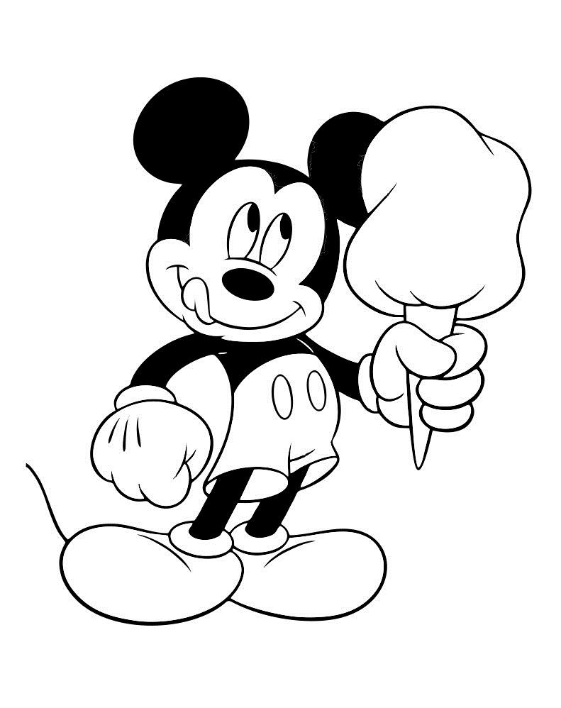 mickey mouse characters coloring pages