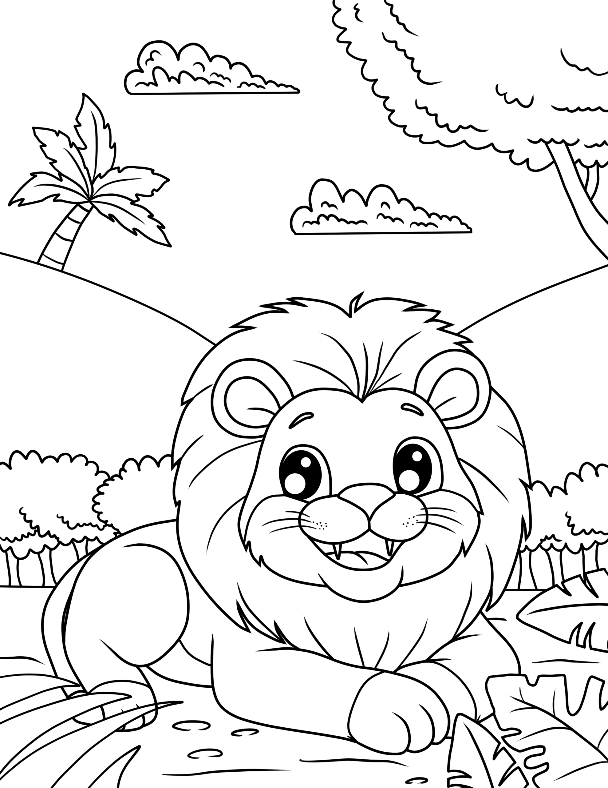 Coloring Pages Jungle Animals Nannies And Mommies