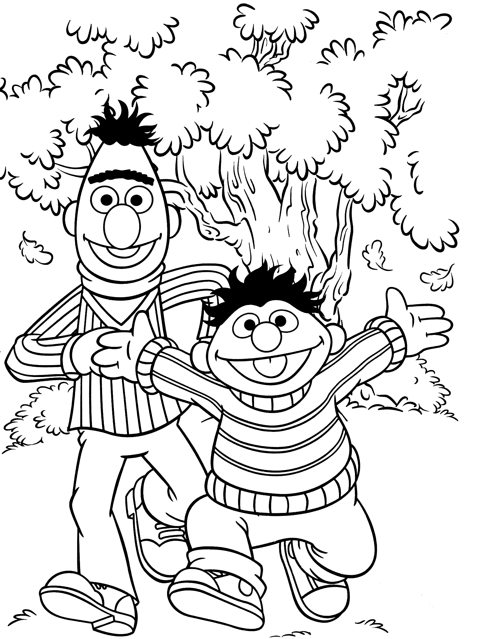 sesame street character coloring pages