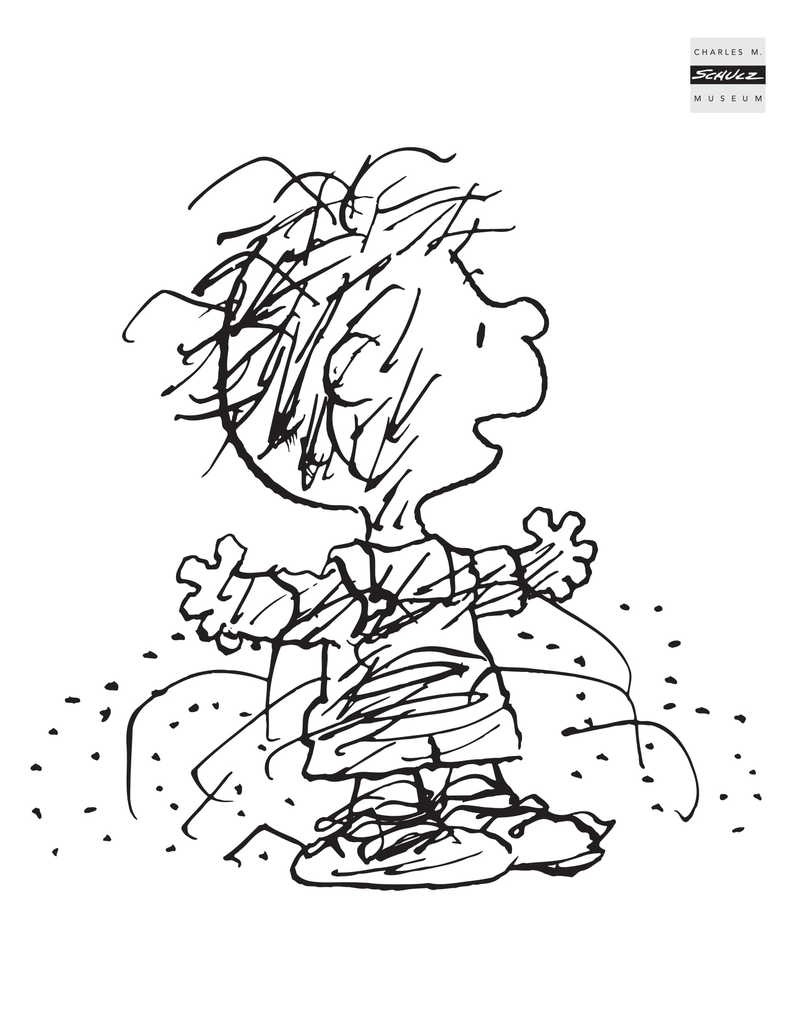 charlie brown characters coloring pages